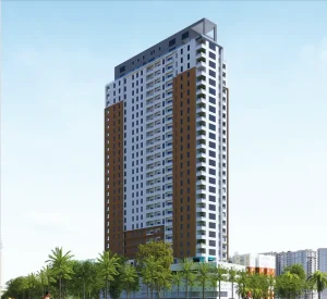 Impressive exterior of Phoenix Rising Eko Atlantic City, a 33-floor luxury residential tower in Lagos' premier waterfront development.