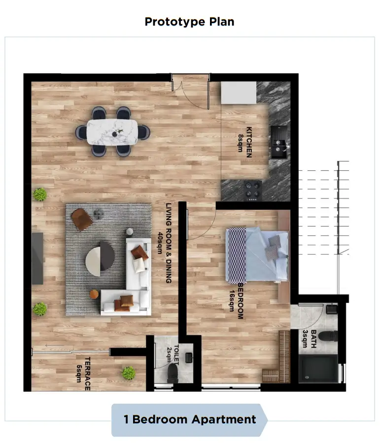 Brum Height 8 1 BR APARTMENT