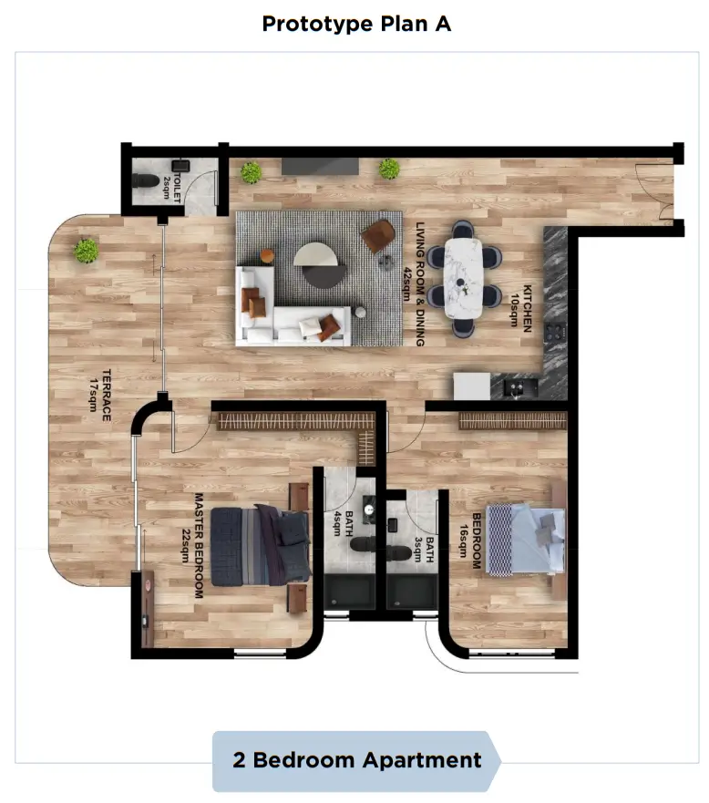 Brum Height 8 2 BR APARTMENT TYPE A