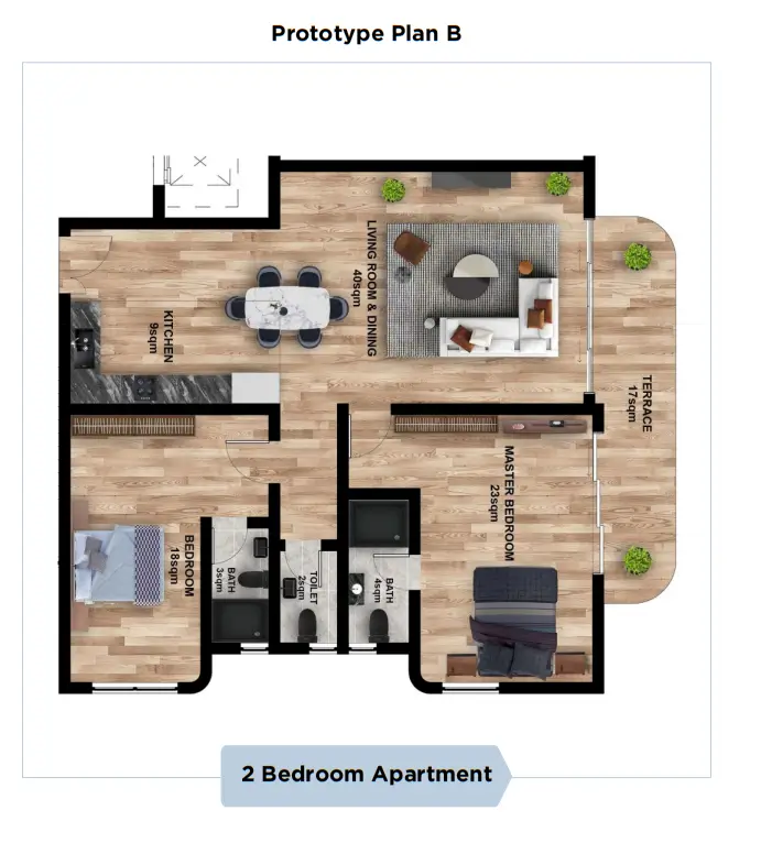 Brum Height 8 2 BR APARTMENT TYPE B