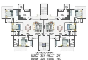 The Cubes Mabushi 3 Bed Condo Floor Plan