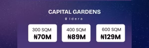 Capital Gardens pricing