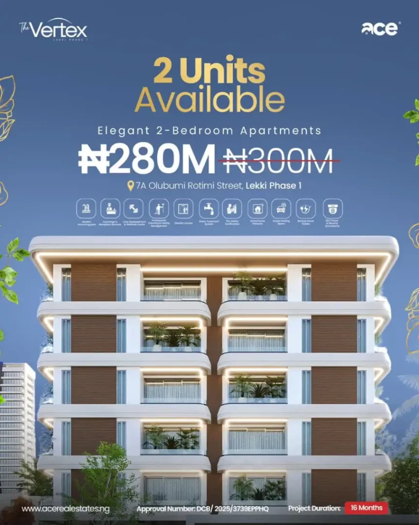The Vertex Lekki | 2-Bed Smart Apartments 1 2-bedroom apartments at The Vertex Lekki Phase 1 in Lagos.