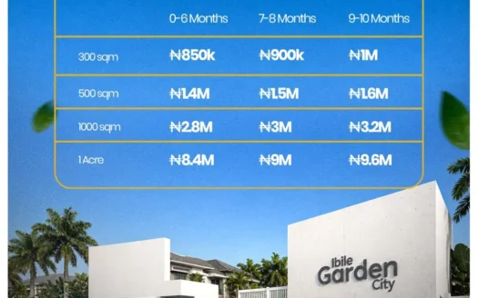 Ibile Garden City Imota Ikorodu | Affordable 300-1000 sqm Dry Land.