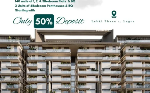 Properties 10 Sales flyer for Stonebridge Apartments Lekki Phase 1 featuring luxury flats and penthouses.