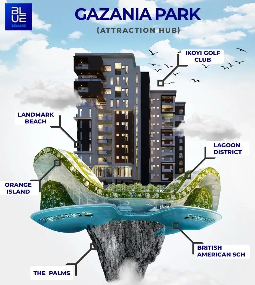 Architectural 2D floor plan for a 148 sqm 2 bedroom Prototype A apartment with BQ at Gazania Park Lekki 1